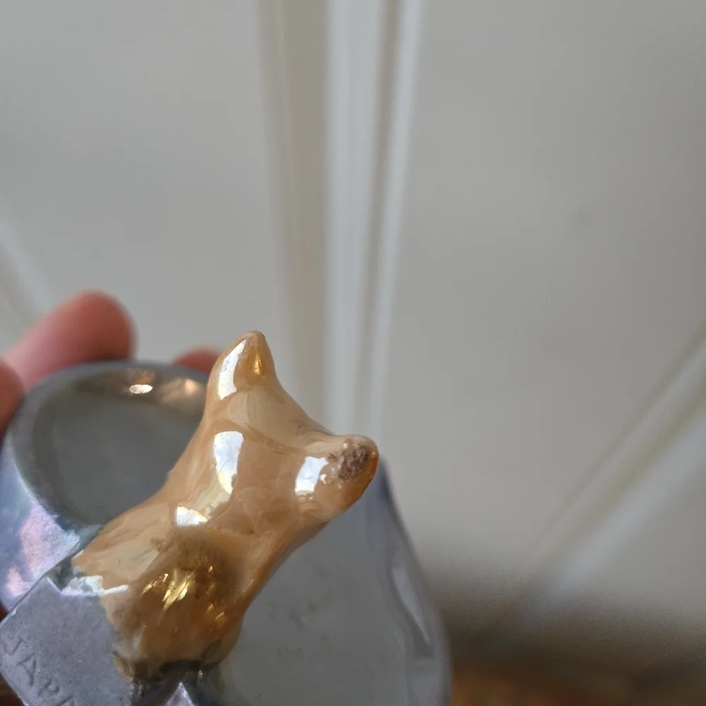 Lusterware Scottie Dog Heart Vintage Ring Dish Japan - Picture 4 of 5